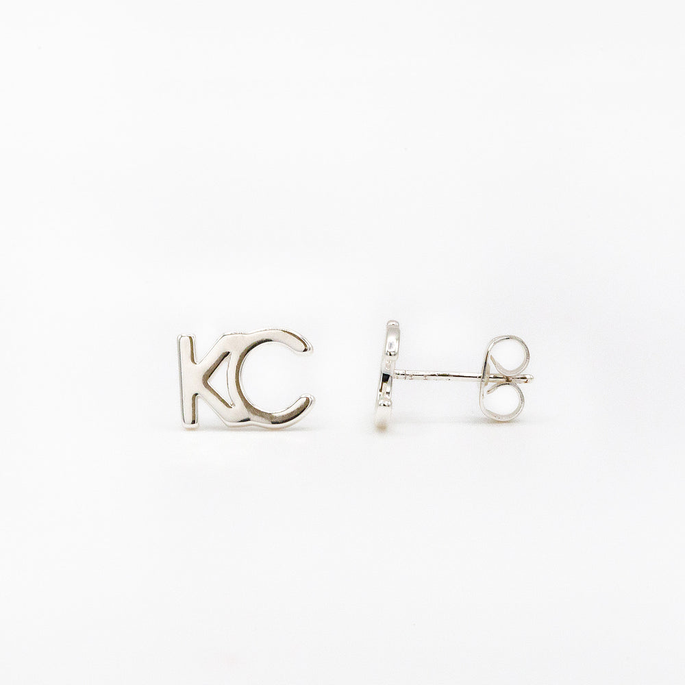 KC Stud Earrings Silver