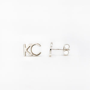 KC Stud Earrings Silver