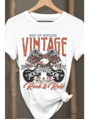 Vintage Rock and Roll Graphic Tee