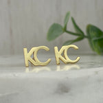 KC Stud Earrings Gold
