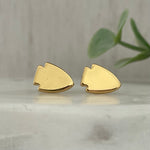 Arrowhead Stud Earrings Gold